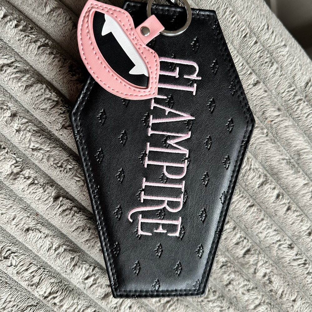 Black and Pink Glampire zippered wallet